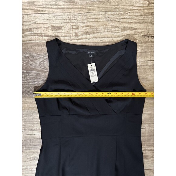 Ann Taylor Dress Black Sleeveless Lined V-Neck Sheath Size 10 NWT $158 - Picture 4 of 5